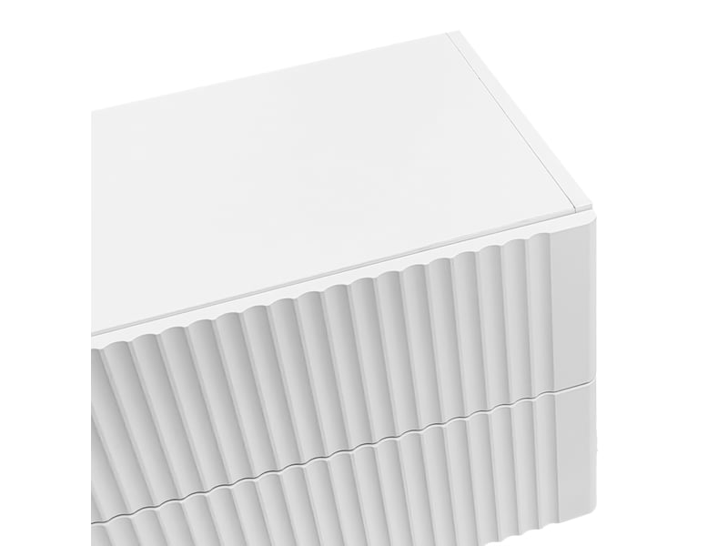  Meuble tv 190 cm noir et blanc 3 portes 2 tiroirs pour écran 50-59 pouces  - Conforama D