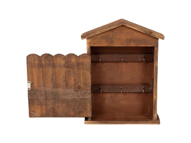  Boîte à clés en bois marron 31x9x34,5 cm h  - Conforama B
