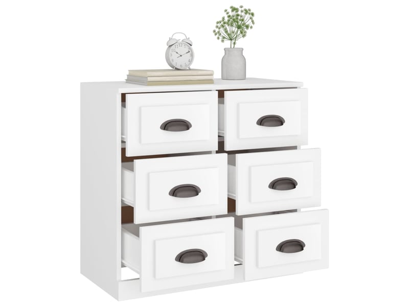 Buffet - bahut - meuble de rangement blanc 70x35,5x67,5 cm bois d'ingénierie  - Conforama E