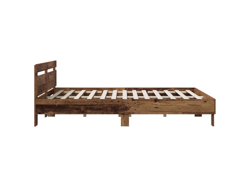  Lit double- lit adulte -  cadre de lit bois ancien 120 x 190 cm bois d'ingénierie  - Conforama D