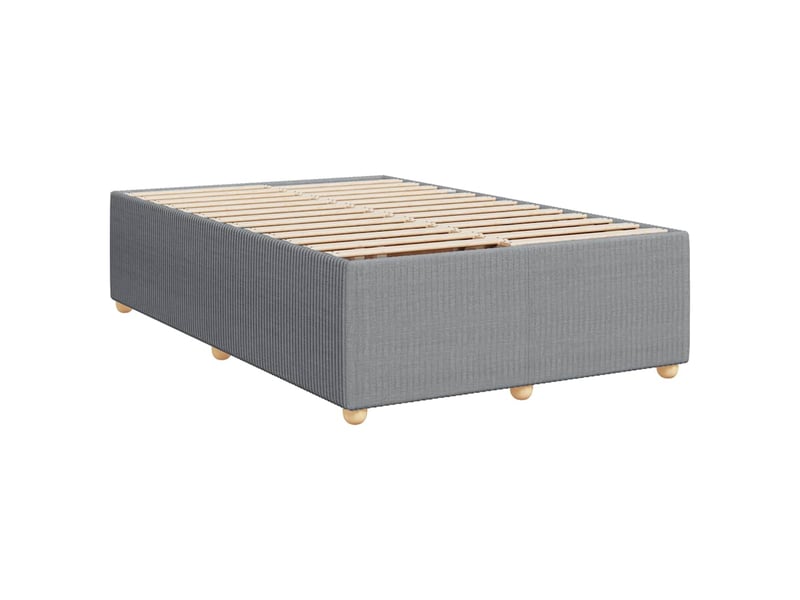  Lit double- lit adulte -  cadre de lit sans matelas gris clair 120x190 cm tissu  - Conforama B