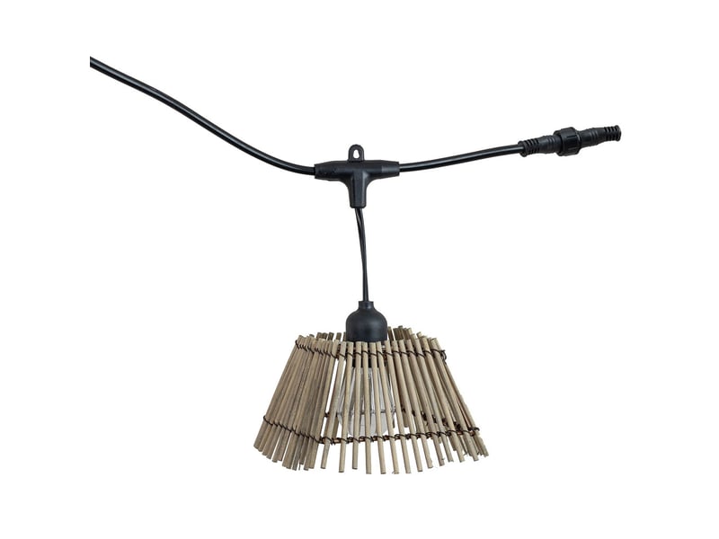  Guirlande de 10 lumières en bambou gris avec ampoule 500x14,5x9 cm (h)  - Conforama D