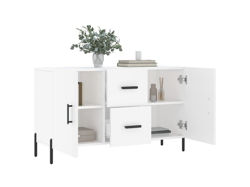  Buffet - bahut - meuble de rangement blanc 100x36x60 cm bois d'ingénierie  - Conforama D