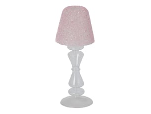 Photophore lampe en verre silje 26cm rose