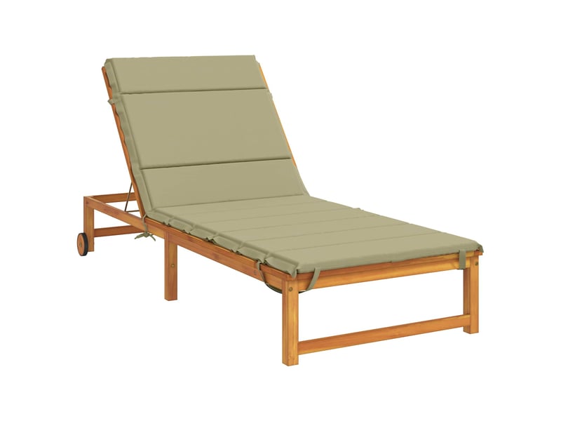  Coussin de transat, coussin pour bain de soleil gemert 100 % polyester vert clair cf56220  - Conforama C
