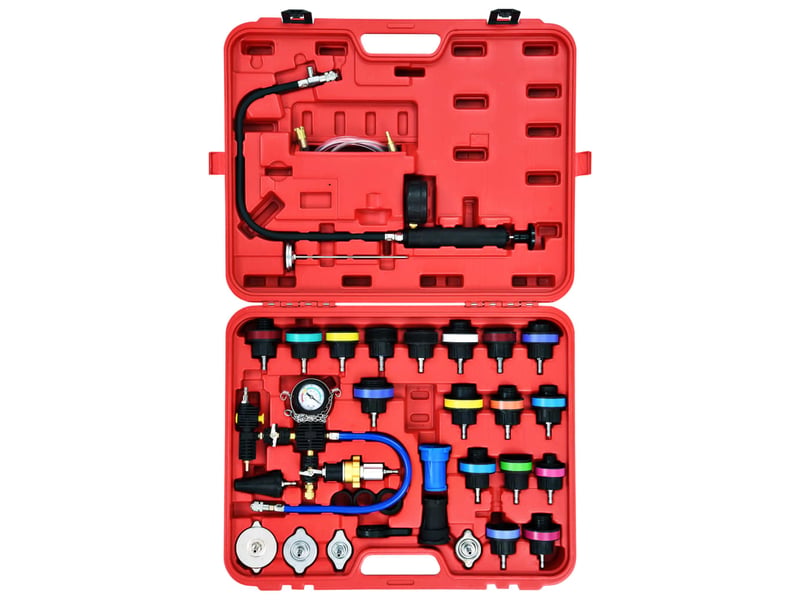  Testeur de pression pour refroidissement et bouchon 28 pièces 02_0004127  - Conforama C