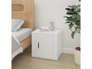 Lot de 2 tables de chevet - cabinet de chevet - table de nuit blanc brillant 50x39x47 cm