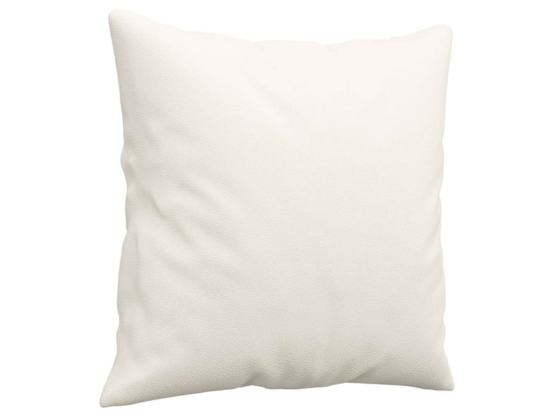  Lot de 2 coussins décoratifs crème 40x40 cm similicuir cf60860  - Conforama C