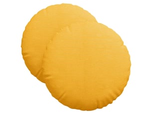 Lot de 2 coussins de siège, coussins décoratifs tissu en velours côtelé jaune clair cf59806