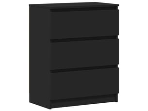 Buffet - bahut - meuble de rangement noir 60x35x76 cm bois d'ingénierie