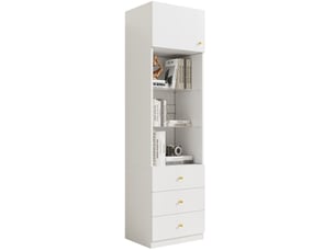 Vitrine coloris blanc 2 étagère(s) <strong>DESVIAE</strong> <strong></strong> - 50 cmx180 cm
