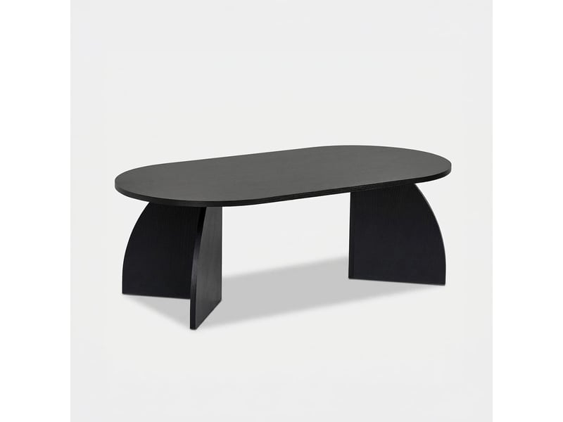  Table de salon moderne en bois 120x60 melina - noir  - Conforama A