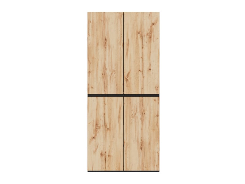  Armoire chêne avec tiroir à bijoux, 90 x 50 x 200 cm, 4 portes, tringle à vêtements et 2 tiroirs  - Conforama A