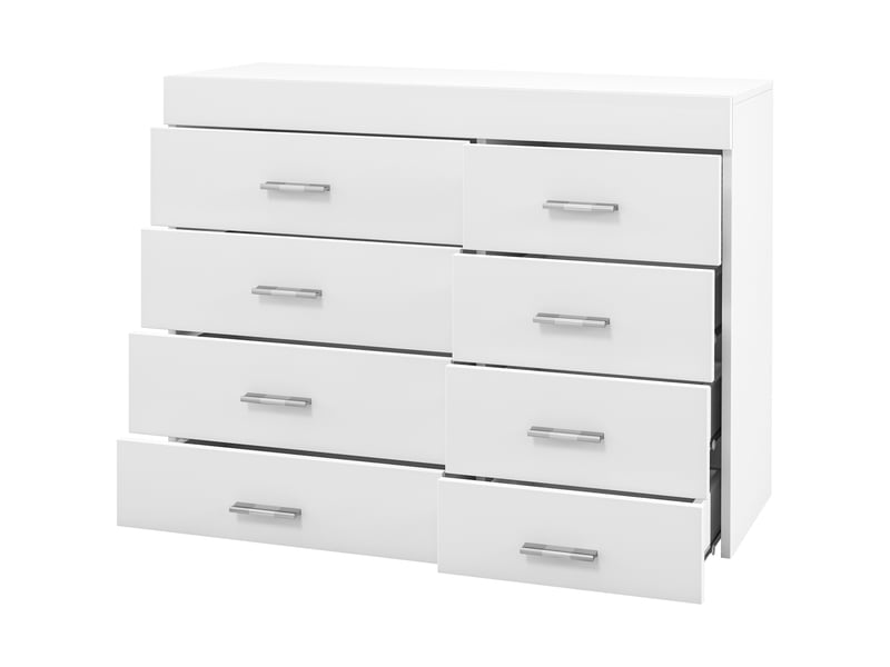  Commode en bois pour chambre, cuisine, salle de bain 90×35×73cm blanc  - Conforama B