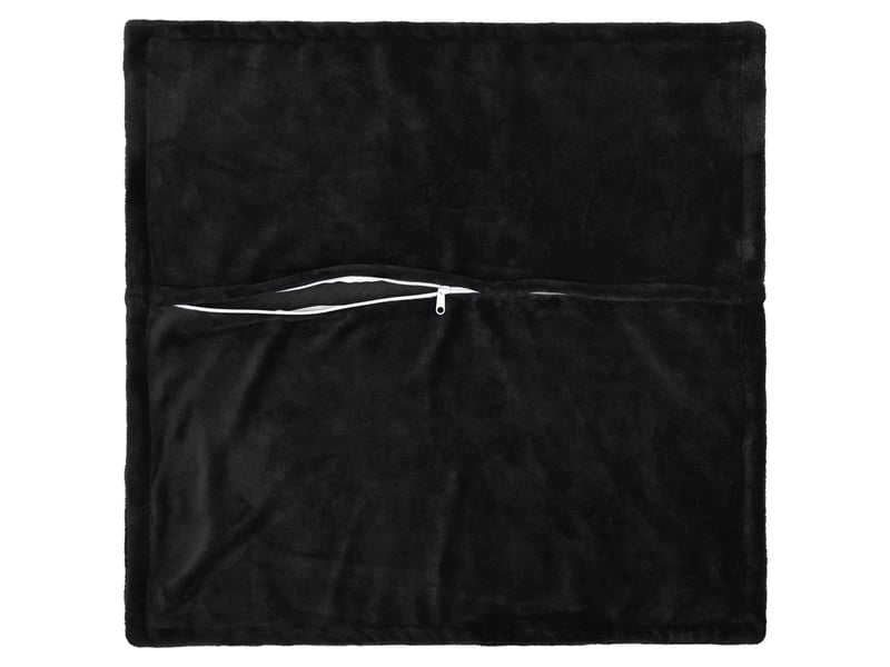 Lot de 6 housses de coussin houten noir 60 x 60 cm flanelle cf50003 - Conforama C
