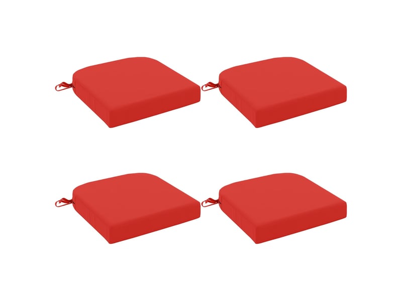  Lot de 4 coussins de siège, coussins d'assise soest 100 % polyester rouge cf60797  - Conforama A