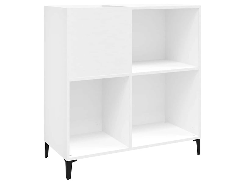  Armoire à disques, armoire de rangement blanc 84,5x38x89 cm bois d'ingénierie  - Conforama A