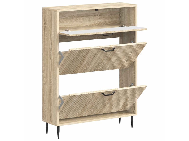  Meuble à chaussures, armoire à chaussures haarlem 78x24x103 cm bois d'ingénierie shl7192  - Conforama C