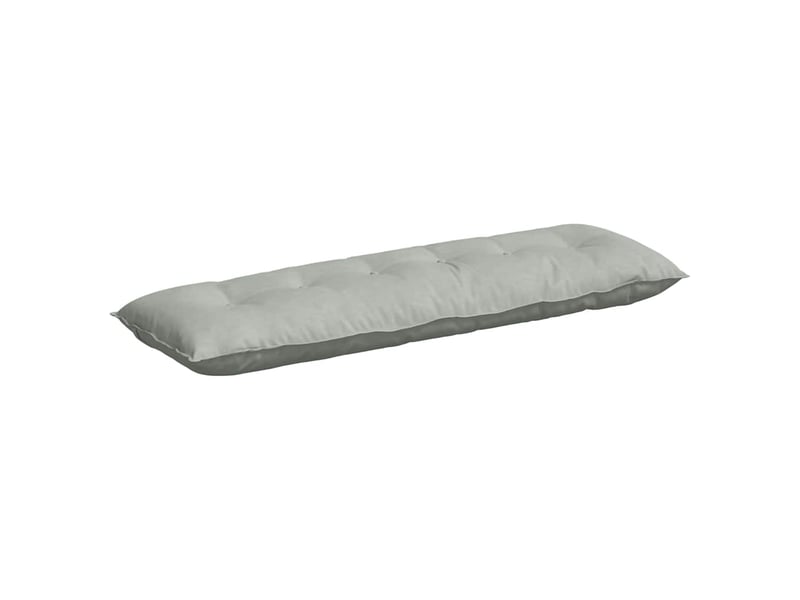 Coussin de dos, coussin de dossier gris clair 160 x 50 cm tissu en velours côtelé cf54659 - Conforama A