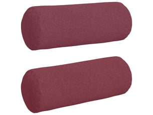 Lot de 2 coussins d'accent, coussins décoratifs, coussins lombaires tissu bordeaux ø 25 x 70 cm cf56688