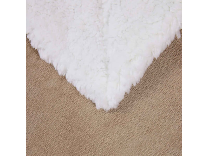  Plaid canapé camel 130x150 cm 1 kg polaire  - Conforama E