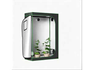 Mini-serre de culture intérieure 60x120x180 cm – noir et vert – ventilation réglable et revêtement réfléchissant