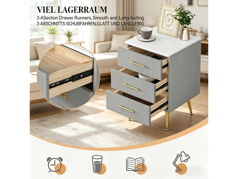 Table d’appoint compacte avec tiroir, petit meuble de rangement, design pratique - Conforama D