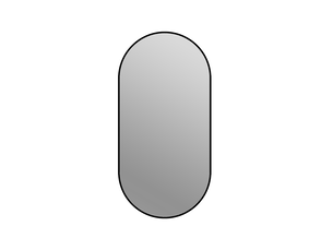 Miroir ovale de salle de bain coloris noir MAISENTIEL   - 120 cm x 60 cm