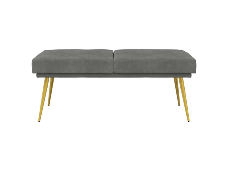  Banc d'entrée, banc à double couche gris foncé 120x45x46 cm velours  - Conforama E