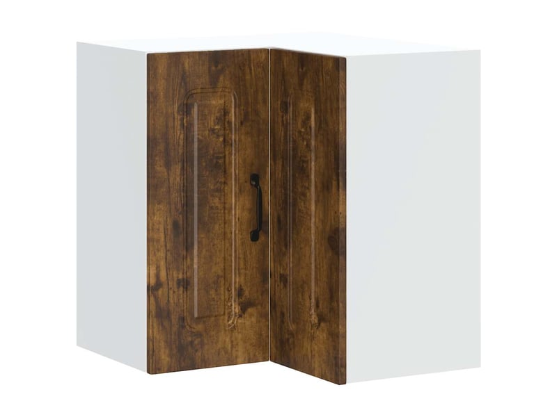  Meuble de rangement, armoire murale d'angle de cuisine kalmar chêne fumé  - Conforama A