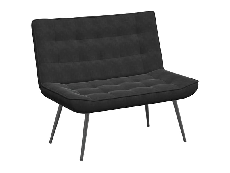  Banc chambre, banc de lit noir 110x74x84 cm velours  - Conforama A
