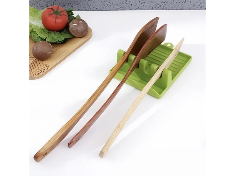  Porte-ustensiles - porte-cuillère - avec égouttoir - repose-cuillère pour comptoir - repose-cuillère - porte-couvercle de casserole - vert  - Conforama B