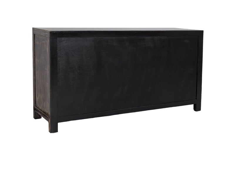  Buffet bleu en bois 150x40x75 cm h  - Conforama D