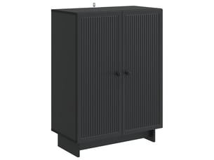 Buffet - bahut - meuble de rangement noir 66 x 34,5 x 90 cm bois d'ingénierie