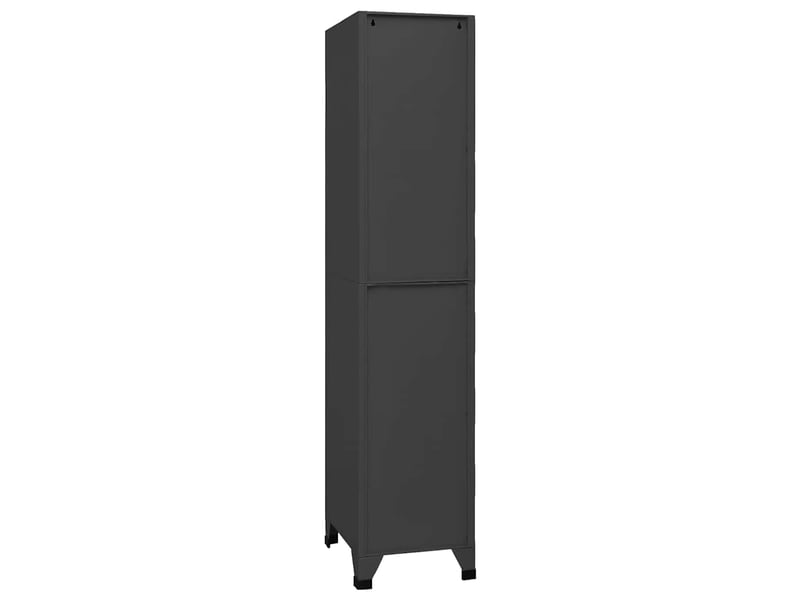  Armoire à casier, rangement de bureau anthracite 38x45x180 cm acier shl5700  - Conforama C