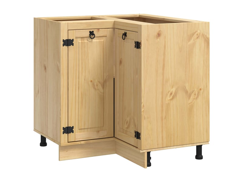 Meuble bas cuisine ; armoire avec étagère avec porte miel 60 x 32 x 40 cm pin massif - Conforama A