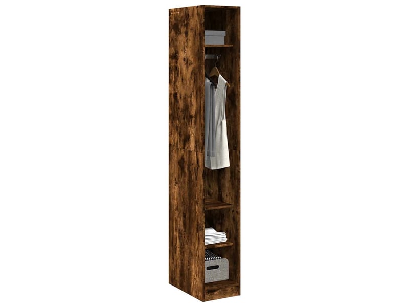  Garde-robe, armoire de rangement chêne fumé 30x50x200 cm bois d'ingénierie shl28210  - Conforama C