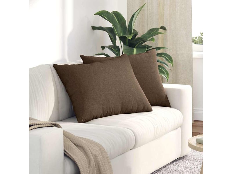  Lot de 2 coussins de canapé, coussins décoratifs tissu marron 70 x 50 cm cf58903  - Conforama B