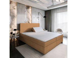 Lit avec rangement 180x200 cm <strong>MASSENO</strong> <strong></strong> coloris marron