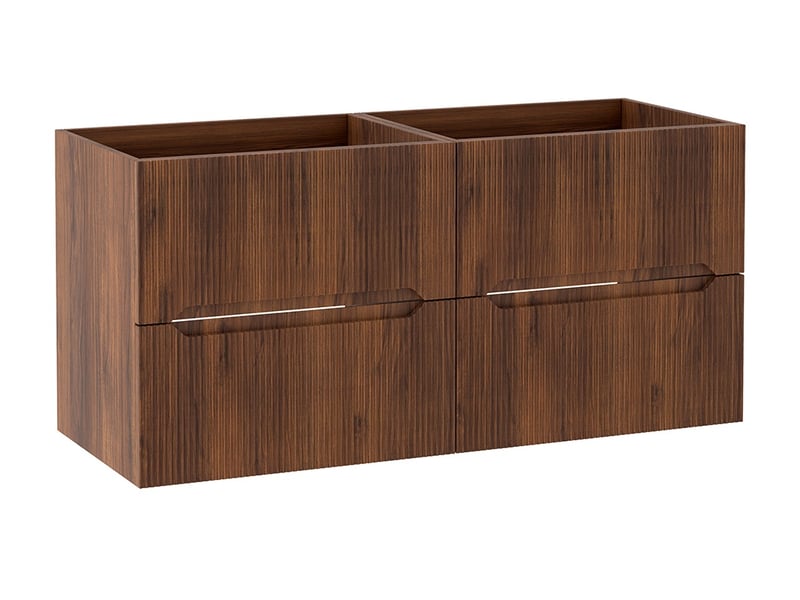 Meuble sous vasque suspendu 4t novo l.120 cm effet noyer warmia - Conforama A