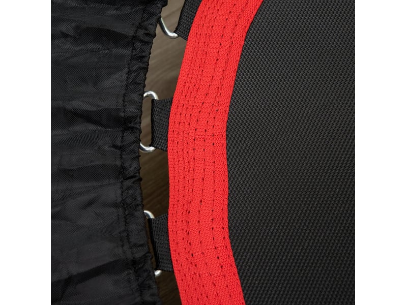 Mini-trampoline fitness 102 cm noir avec moniteur lcd et poignée réglable, pliable pour l'entraînement à domicile - Conforama D