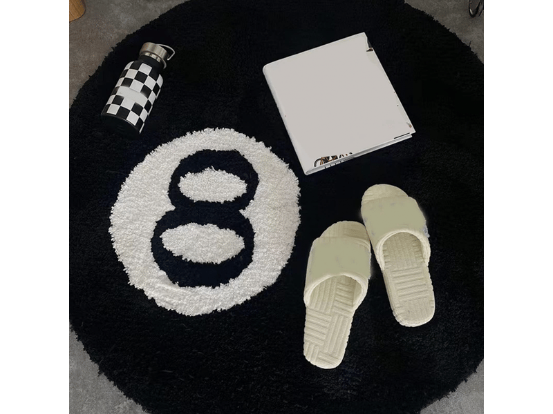 Tapis rond moelleux, tapis à poils longs doux et antidérapants, tapis rond pour chambre à coucher, shagg - comfortxl  - Conforama C