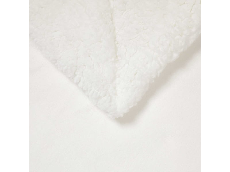  Plaid canapé blanc 150x200 cm 1.64 kg polaire  - Conforama E