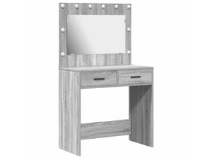 Coiffeuse 0 tiroir(s) Miroir Led avec 0 tabouret(s) inclu(s) coloris gris