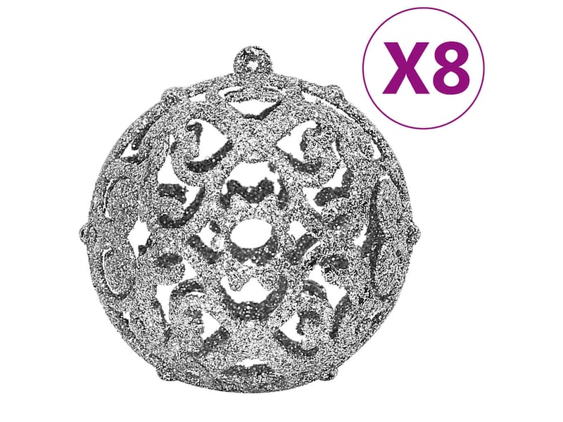  Ensemble de boules de noël 111 pièces argenté polystyrène  - Conforama D