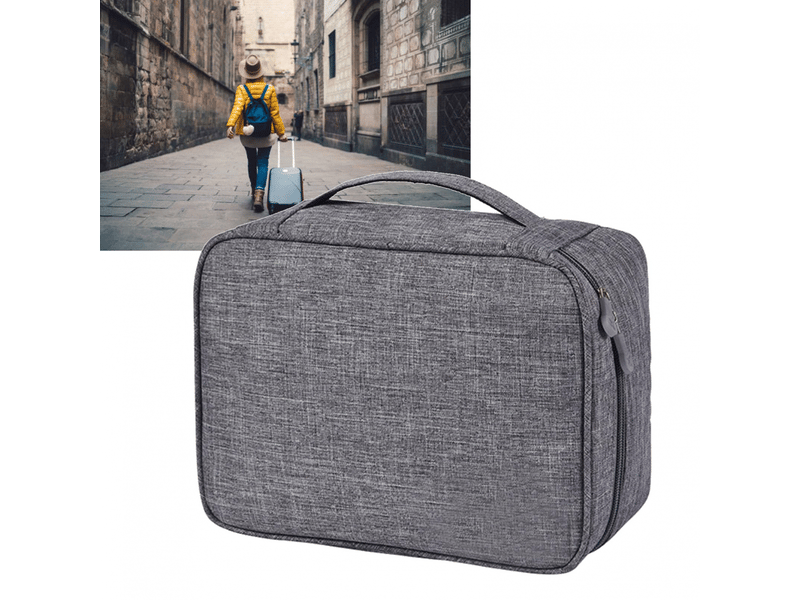  Boîte de rangement pour câbles, batterie externe, disque u, sac numérique multifonction, doré  - Conforama C