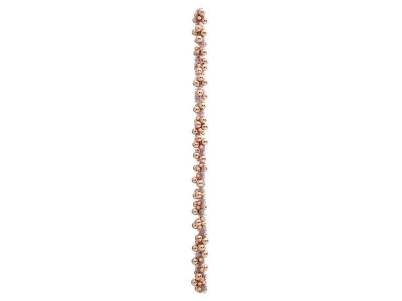  Guirlande de boules de noël led rose doré 186 cm polystyrène  - Conforama D