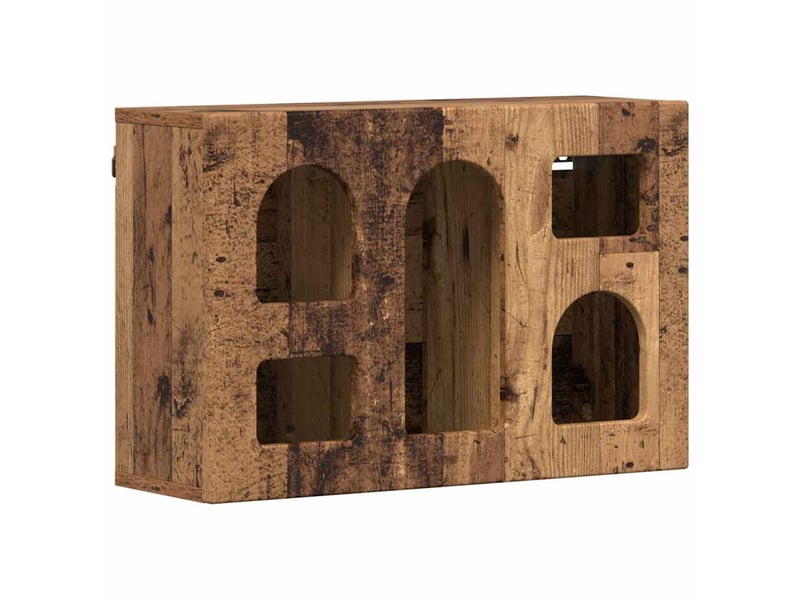  Armoire suspendue, meuble de rangement avec étagère elst bois ancien 60x20x40 cm  - Conforama A