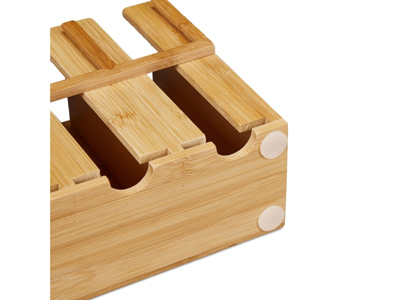  Boîte à thé décorative avec 6 compartiments pratique rangement optimal 30 x 20 x 15 cm en bambou naturel 13_0015149  - Conforama C