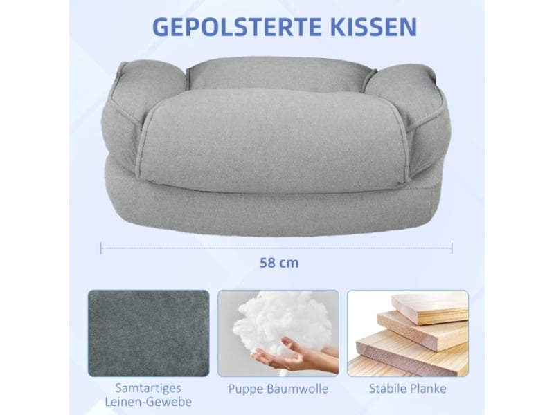  Grand fauteuil de bureau renforcé, capacité 200 kg, revêtement doux, gris clair  - Conforama E